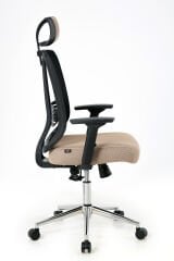 ZEON | COMFORT Ofis koltuğu Çalışma Koltuğu |Bej |Krom Yıldız Ayak