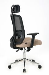 ZEON | COMFORT Ofis koltuğu Çalışma Koltuğu |Bej |Krom Yıldız Ayak