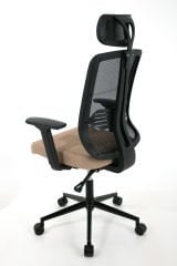 ZEON | COMFORT Ofis koltuğu Çalışma Koltuğu |Bej |Siyah Yıldız Ayak