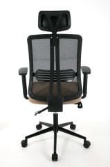 ZEON | COMFORT Ofis koltuğu Çalışma Koltuğu |Bej |Siyah Yıldız Ayak