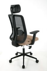 ZEON | COMFORT Ofis koltuğu Çalışma Koltuğu |Bej |Siyah Yıldız Ayak