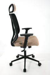 ZEON | COMFORT Ofis koltuğu Çalışma Koltuğu |Bej |Siyah Yıldız Ayak