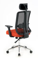 ZEON | COMFORT Ofis koltuğu Çalışma Koltuğu |Turuncu |Krom Yıldız Ayak