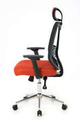 ZEON | COMFORT Ofis koltuğu Çalışma Koltuğu |Turuncu |Krom Yıldız Ayak