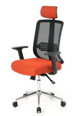 ZEON | COMFORT Ofis koltuğu Çalışma Koltuğu |Turuncu |Krom Yıldız Ayak