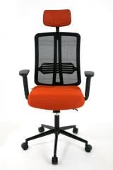 ZEON | COMFORT Ofis koltuğu Çalışma Koltuğu |Turuncu |Siyah Yıldız Ayak