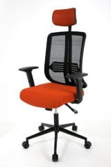 ZEON | COMFORT Ofis koltuğu Çalışma Koltuğu |Turuncu |Siyah Yıldız Ayak