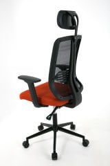 ZEON | COMFORT Ofis koltuğu Çalışma Koltuğu |Turuncu |Siyah Yıldız Ayak