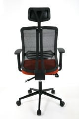 ZEON | COMFORT Ofis koltuğu Çalışma Koltuğu |Turuncu |Siyah Yıldız Ayak