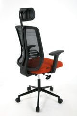 ZEON | COMFORT Ofis koltuğu Çalışma Koltuğu |Turuncu |Siyah Yıldız Ayak