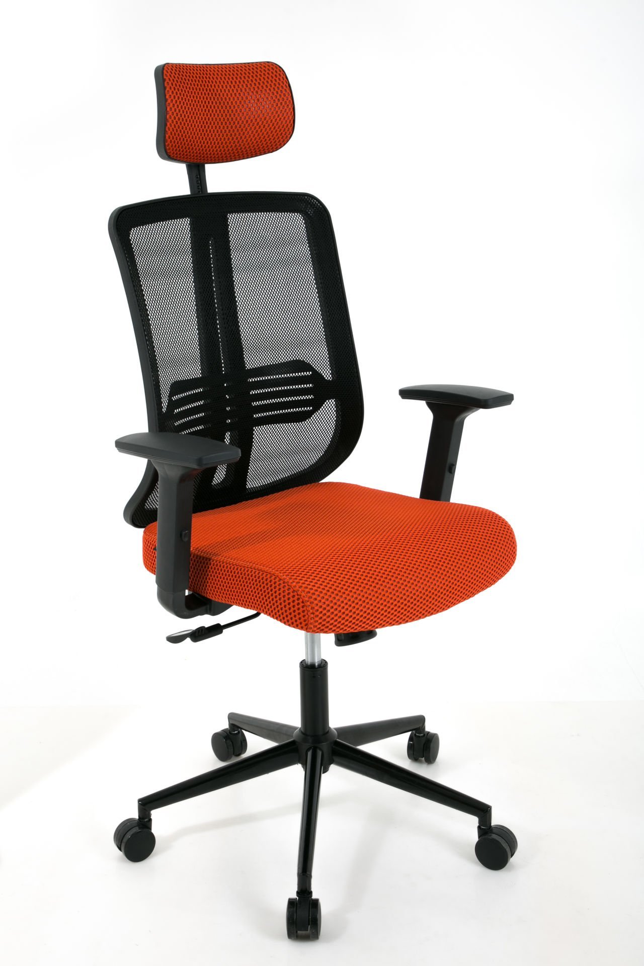 ZEON | COMFORT Ofis koltuğu Çalışma Koltuğu |Turuncu |Siyah Yıldız Ayak