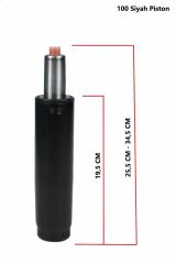 Siyah Konik Yıldız Ayak+60 Sessiz+Class3 Siyah Piston Makam Koltuğu Ofis Koltuğu Oyuncu Koltuğu